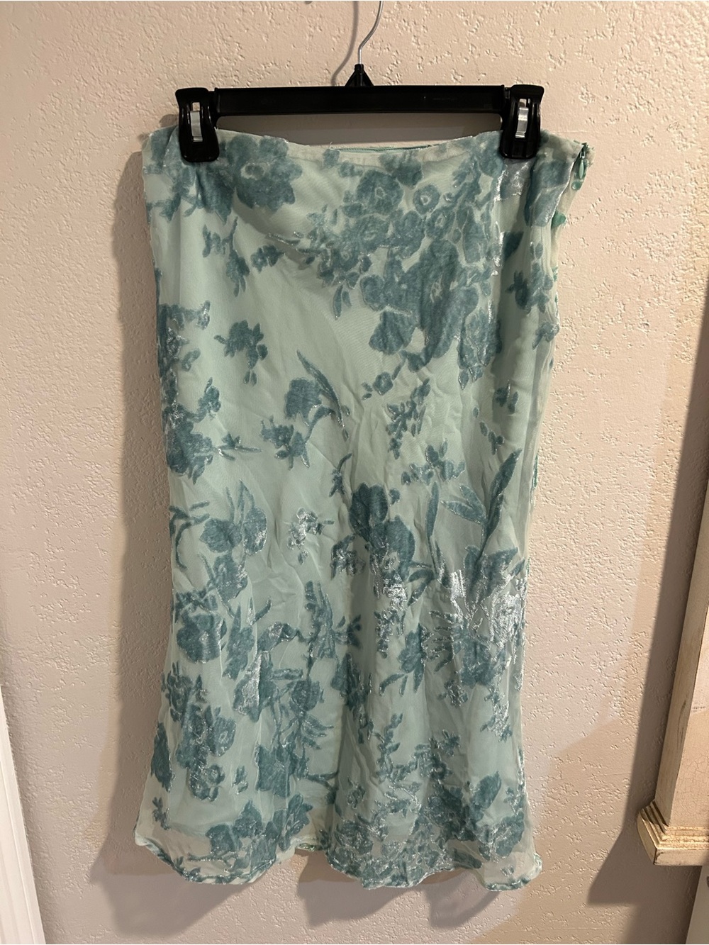 Princess Polly Light Aqua Floral Lace Midi Skirt